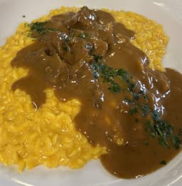 Risotto giallo, ossobuco di agnello senza osso né buco (L)