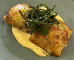 Cannoli croccanti alla carbonara di asparagi (G,L)
