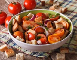 Panzanella di gamberi