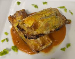 Cannoli croccanti di erbette, salsa alla carbonara